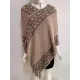 Asymmetric Tasseled Loose V-Neck Shawl&Cloak Cape