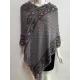 Asymmetric Tasseled Loose V-Neck Shawl&Cloak Cape