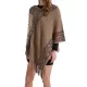 Asymmetric Tasseled Loose V-Neck Shawl&Cloak Cape