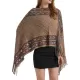 Asymmetric Tasseled Loose V-Neck Shawl&Cloak Cape