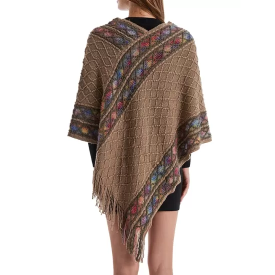 Asymmetric Tasseled Loose V-Neck Shawl&Cloak Cape