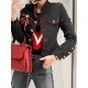 Long Sleeves Loose Buttoned Split-Joint Stand Collar Jackets Outerwear