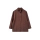 Pockets Solid Color Long Sleeves Loose Stand Collar Trench Coats Outerwear