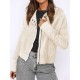 Buttoned Pockets Split-Joint Zipper Hooded Long Sleeves Hooded Outerwear