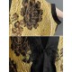 Flower-Embellished Chinese Frog Buttons Pleated Split-Joint Batwing Sleeves Loose V-Neck Outerwear