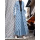 Hollow Solid Color Tasseled Long Sleeves Loose Notched Collar Denim Outerwear