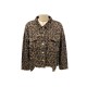 Buttoned Fringed Leopard Pockets Long Sleeves Loose Lapel Outerwear