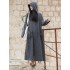 Long Sleeves Loose Solid Color Split-Joint Hooded Jackets&Coats Outerwear