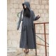 Long Sleeves Loose Solid Color Split-Joint Hooded Jackets&Coats Outerwear