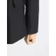 Asymmetric Solid Color Split-Joint Zipper Irregularity Long Sleeves Notched Collar Outerwear Blazer