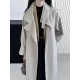 Buckle Pockets Solid Color Split-Back Tied Waist Long Sleeves Loose Lapel Trench Coats