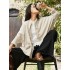 National Button Retro Linen Cover-up