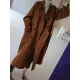 Urban Loose Solid Color Belted Woolen Coat