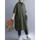 Loose Hooded Trench Long Coat