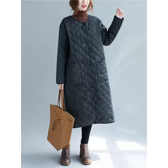 Original Solid Warm Thin Coat