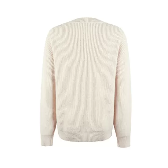 Casual Long Sleeves Solid Color Round-Neck Sweater Tops