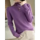 Skinny Solid Color Half Turtleneck Sweater Tops