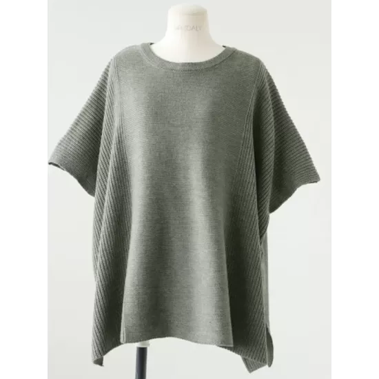 Casual Loose Split-Side Round-Neck Sweater Tops