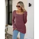 Casual Long Sleeves Skinny Solid Color Square-Neck Sweater Tops