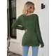 Casual Long Sleeves Skinny Solid Color Square-Neck Sweater Tops