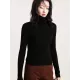 Casual Skinny Long Sleeves Solid Color Heaps Collar Sweater Tops Pullovers