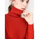 Casual Skinny Long Sleeves Solid Color Heaps Collar Sweater Tops Pullovers