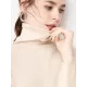 Casual Skinny Long Sleeves Solid Color Heaps Collar Sweater Tops Pullovers