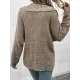 Casual Loose Long Sleeves Solid Color Lapel Collar Sweater Tops