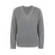 Stylish Loose Solid Color V-Neck Sweater Tops