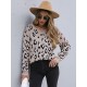 Casual Loose Leopard Round-Neck Sweater Top