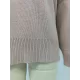 Casual Long Sleeves Loose Split-Side Solid Color Round-Neck Sweater Tops