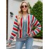 Casual Loose Patchwork V-Neck Sweater Top