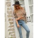 Casual Loose Leopard Patchwork Sweater Top