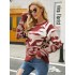 Casual Loose Zebra-Stripe Patchwork Sweater Top