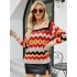 Casual Loose Patchwork Round-Neck Sweater Top