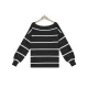 Long Sleeves Striped Off-The-Shoulder Sweater Tops