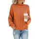 Casual Long Sleeves Solid Color High-Neck Sweater Tops