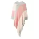 Casual Loose Striped Tasseled Hooded Cape