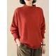 Casual Loose Long Sleeves Solid Color High-Neck Sweater Tops