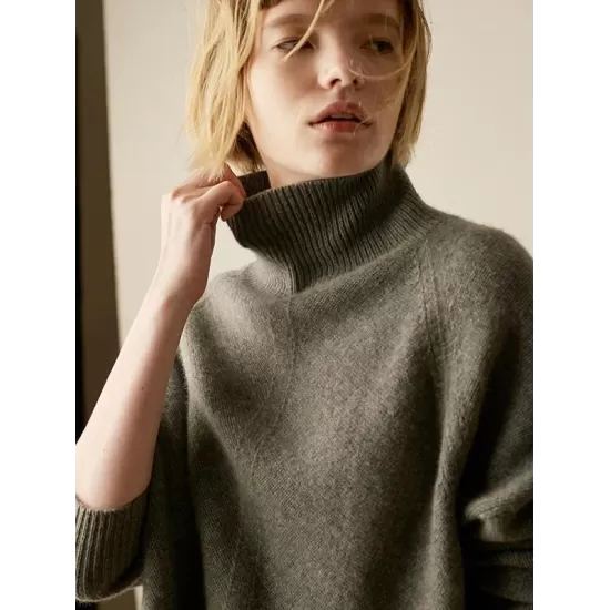 Warm Knitting High-neck Sweater