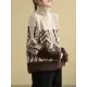 Original Print High-Neck Knitting Sweater