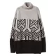 Original Print High-Neck Knitting Sweater