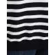 Artistic Retro Casual Loose Striped V-Neck Long Sleeves Knitted Sweater