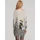 Vintage Loose Printed Split-Joint Sweater