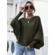 Casual Loose 6 Colors Off-The-Shoulder Long Sleeves Sweater Top