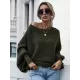 Casual Loose 6 Colors Off-The-Shoulder Long Sleeves Sweater Top