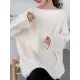 Simple Solid Color Round-Neck Sweater