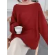 Simple Solid Color Round-Neck Sweater