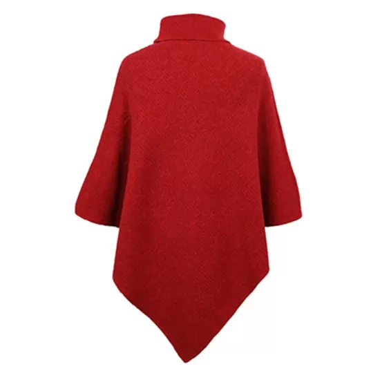 Casual 7 Colors High-Neck Sweater Cape