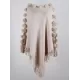 Original 6 Colors Tassels Embroidered Round-Neck Sweater Cape